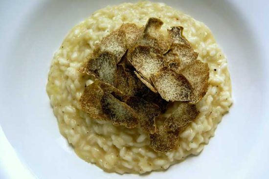 Risotto alle ostriche belon e tartufo bianco di Alba