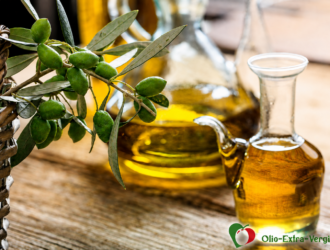 Olio extravergine di oliva con olive e olio EVO
