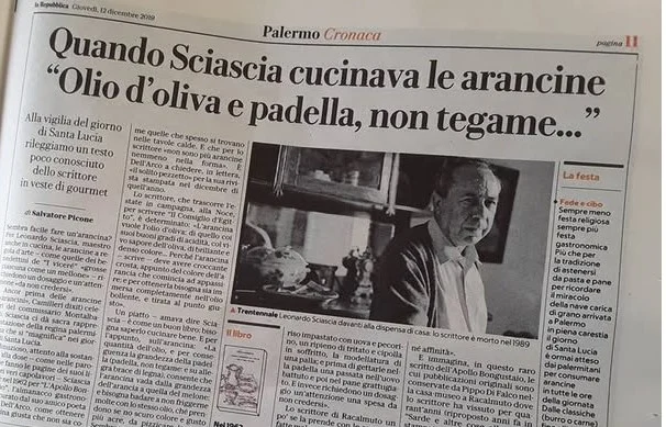 L'olivo nella letteratura. Sciascia: la sua visione dell'olivo e l'utilizzo dell'olio in cucina 1 Sciascia Arancine