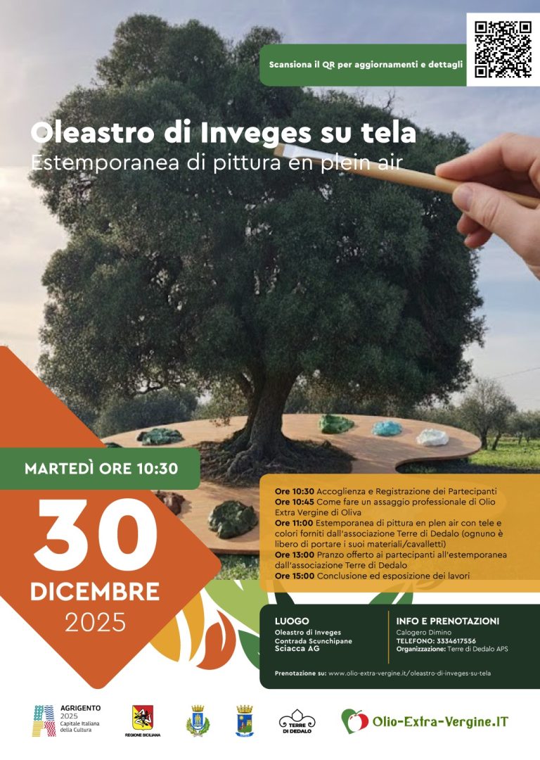 Oleastro di Inveges su tela 2 oleastro su tela