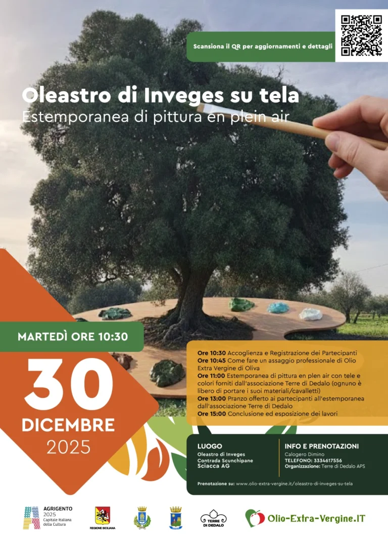 Oleastro di Inveges su tela 1 oleastro su tela