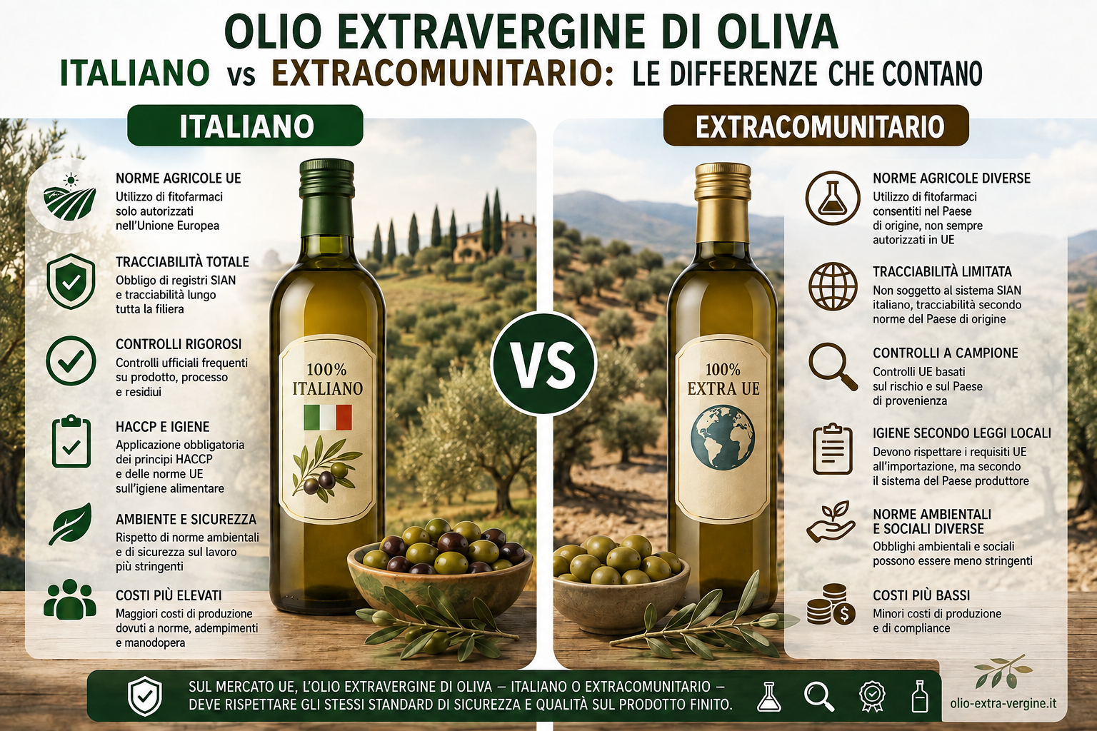 Perché l’olio extracomunitario costa meno? 1 olio