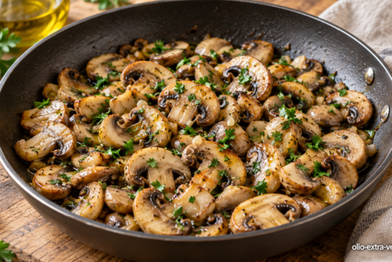 Champignon dorati in padella