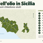 Mappa dei nove Comuni dellolio siciliano