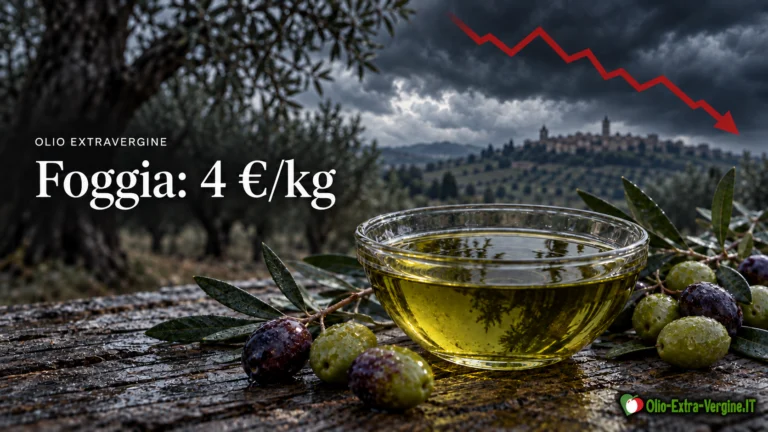 Prezzo olio extravergine, nuovo minimo a Foggia: scende a 4 euro/kg 1 Olio extravergine prezzi in calo