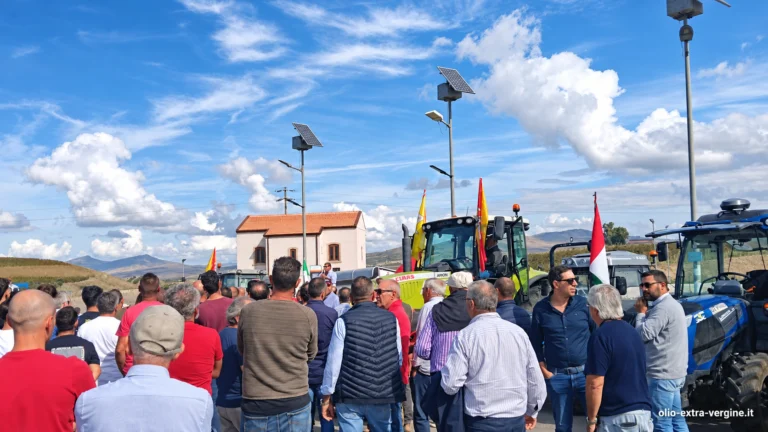 Trattori da Misilbesi al bivio Gulfa: agricoltori in protesta, sindaci e alcuni parlamentari al loro fianco 1 trattori e manifestanti al bivio Gulfa