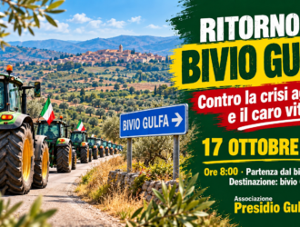 Manifestazione Presidio Gulfa del 17 ottobre 2026: corteo di trattori dal bivio Misilbesi al bivio Gulfa, con partenza alle 8.