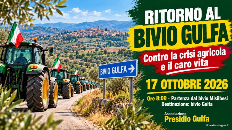 Presidio Gulfa, statale Palermo-Sciacca, trattori in corteo il 17 ottobre: protesta contro crisi agricola e caro vita 1 Ritorno al Bivio Gulfa