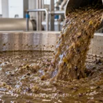 Sansa bifasica e biometano: il limite del 4% di olio preoccupa i frantoi 1 Sansa bifasica liquida nel frantoio