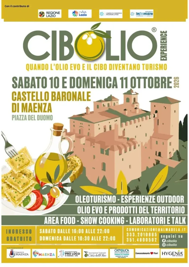 CIBOLIO Experience 2026: a Maenza l’olio extravergine incontra cucina e turismo 1 cibolio