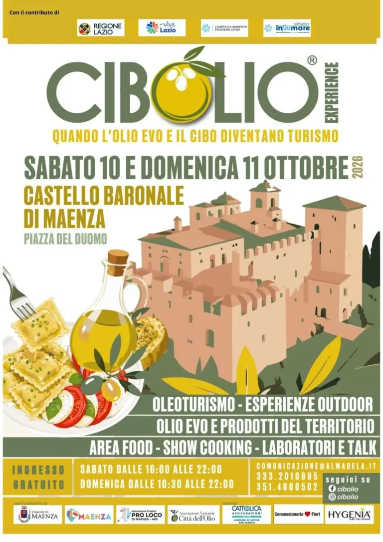 CIBOLIO Experience 2026: a Maenza l’olio extravergine incontra cucina e turismo 1 cibolio