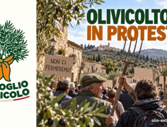 olivicoltori in protesta